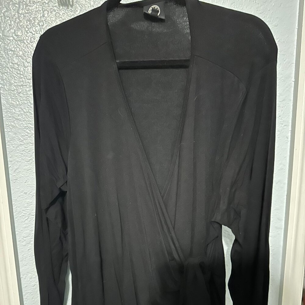 Boboau Black Wrap Blouse